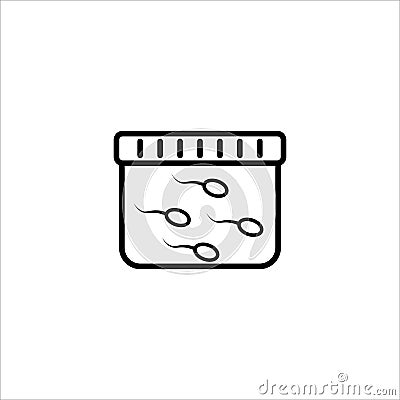 frozen sperm icon, vector, illustration, symbol Vector Illustration